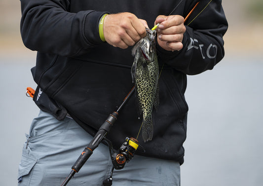 Finesse fishing crappie