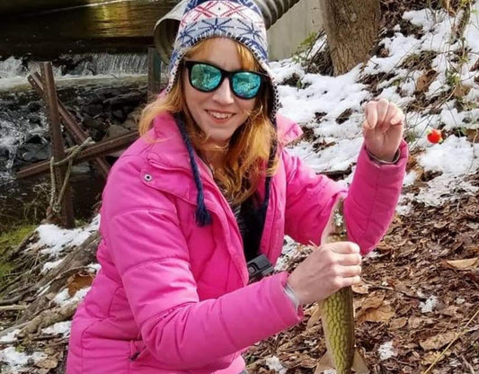 Winter fishing for pickerel