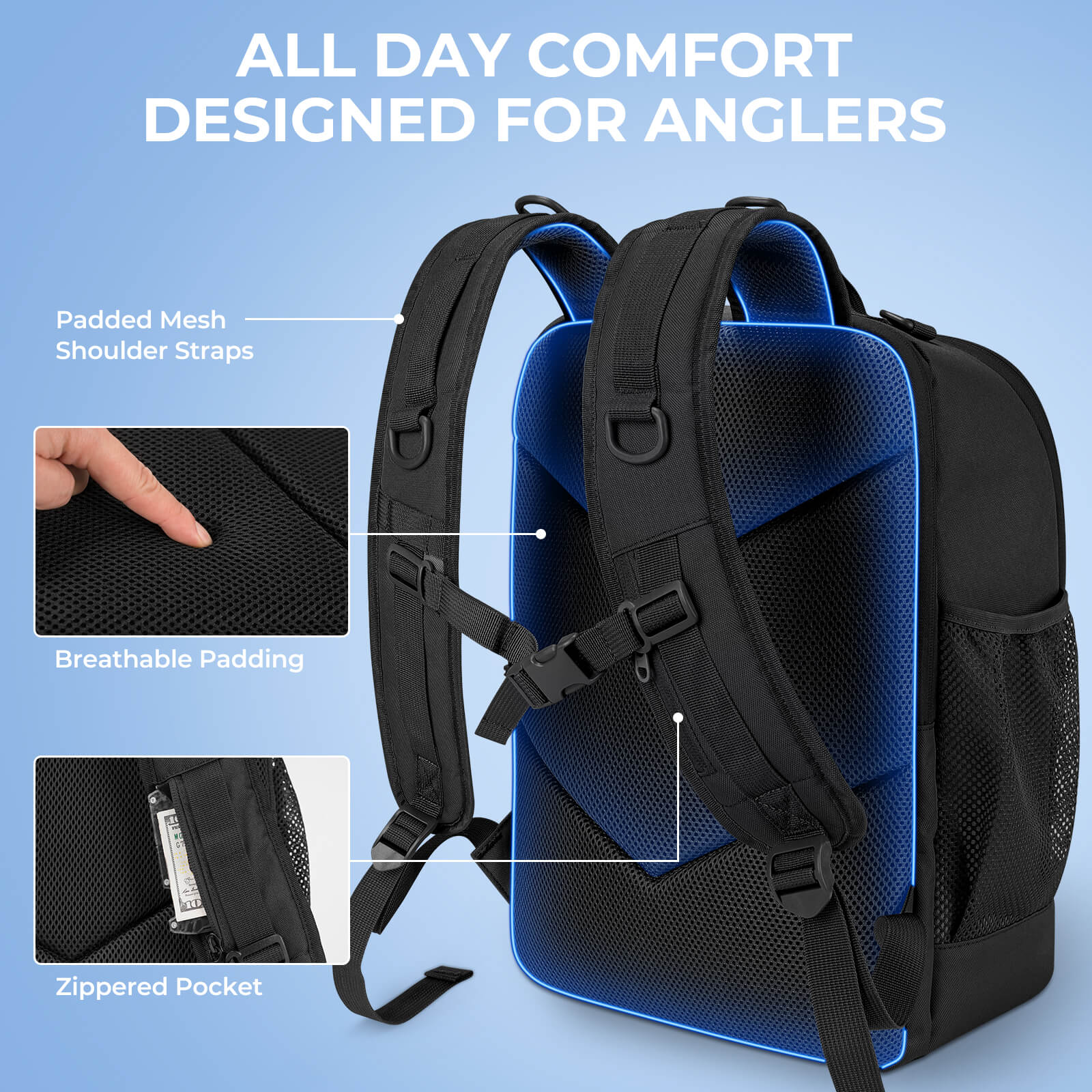Kastking Karryall Medium Fishing Tackle Daily Backpack