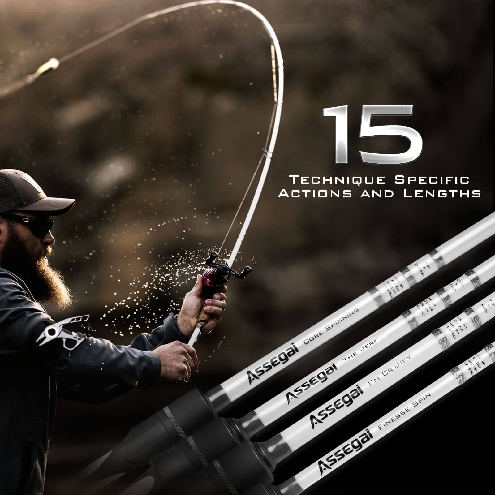 KastKing Assegai Technique Bass Fishing Rods