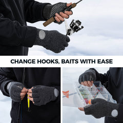 KastKing Bully Wooly Fingerless Wool Fishing Gloves