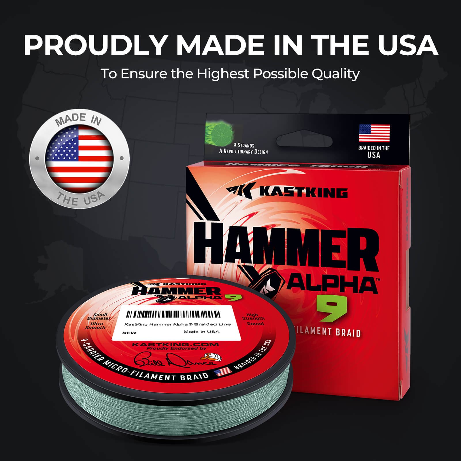 KastKing Hammer Alpha 9 UHMWPE Braided Fishing Line
