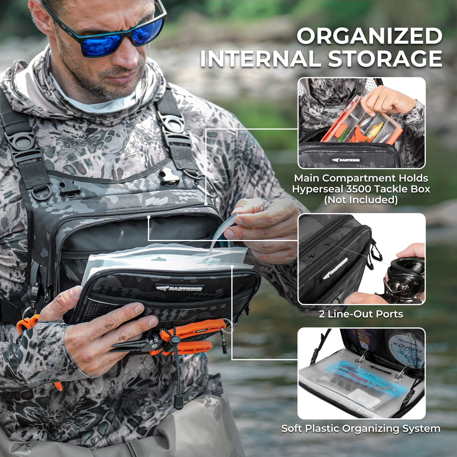 KastKing BaitSpace Fishing Chest Pack