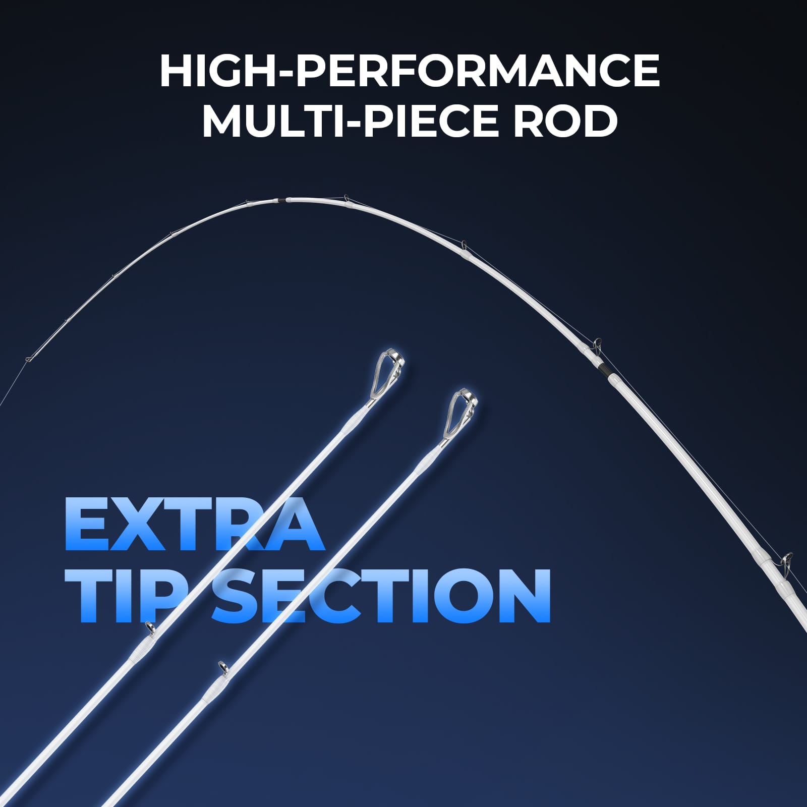 KastKing Centron Lite Travel Casting Rods with Extra Tip