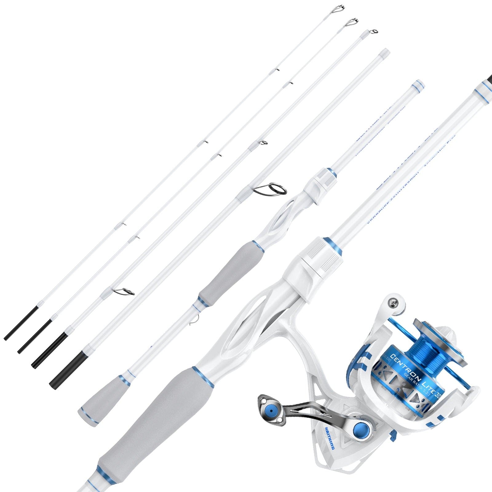 KastKing Centron Lite Travel Spinning Fishing Rod and Reel Combo