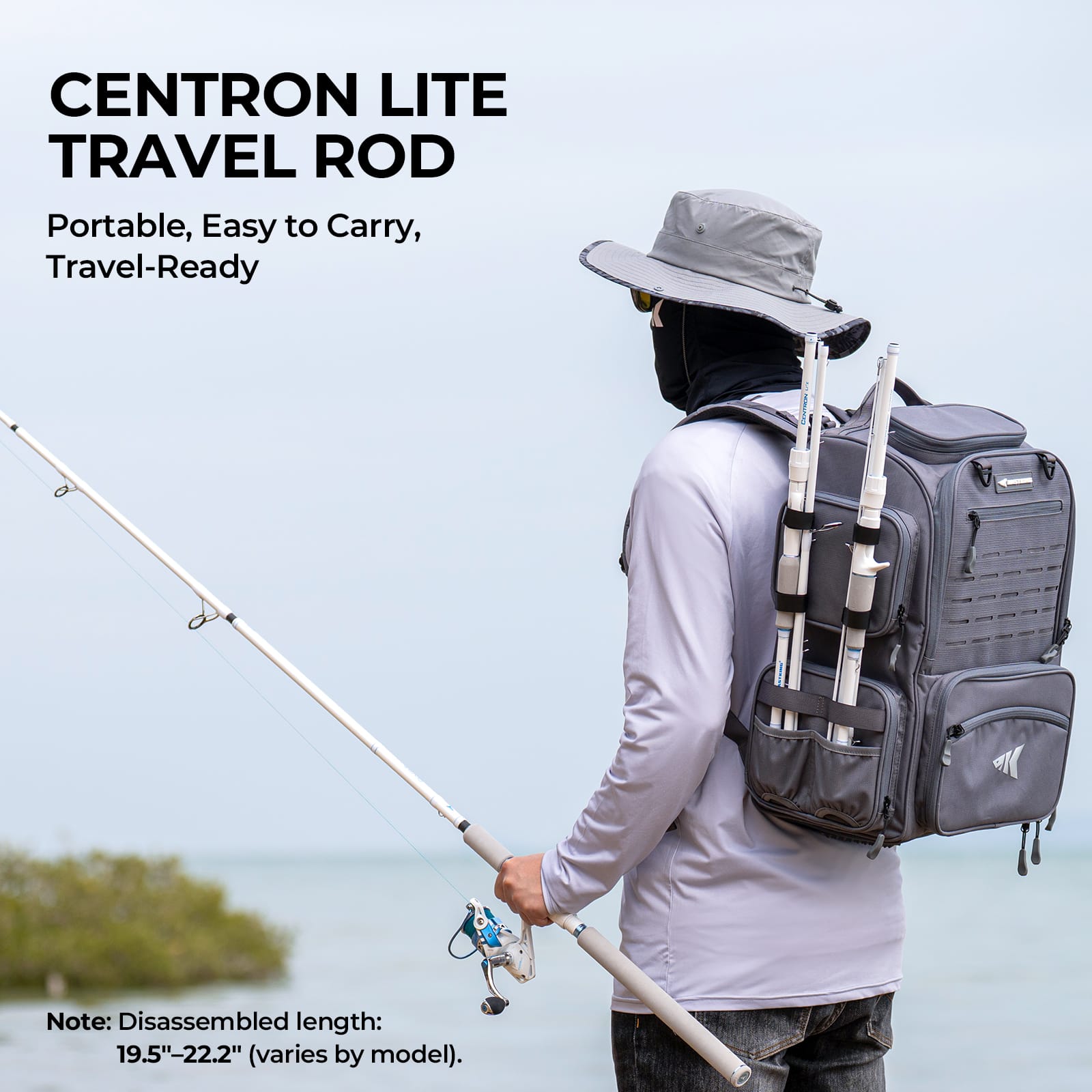 KastKing Centron Lite Travel Spinning Rods with Extra Tip