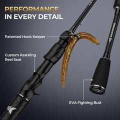 KastKing Lethal Phantom Twin-tip Baitcaster Rod and Reel Combo