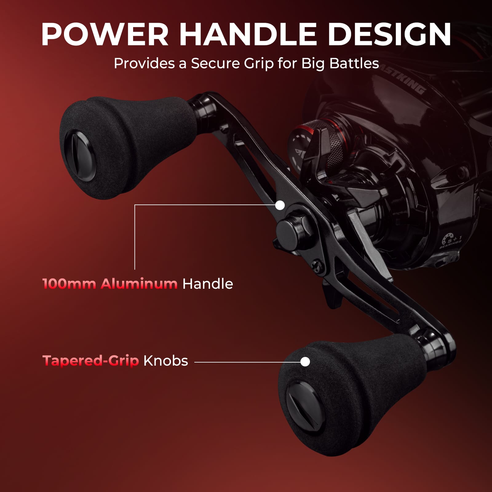 KastKing MaxSteel Twin-Tip Baitcaster Rod and Reel Combo