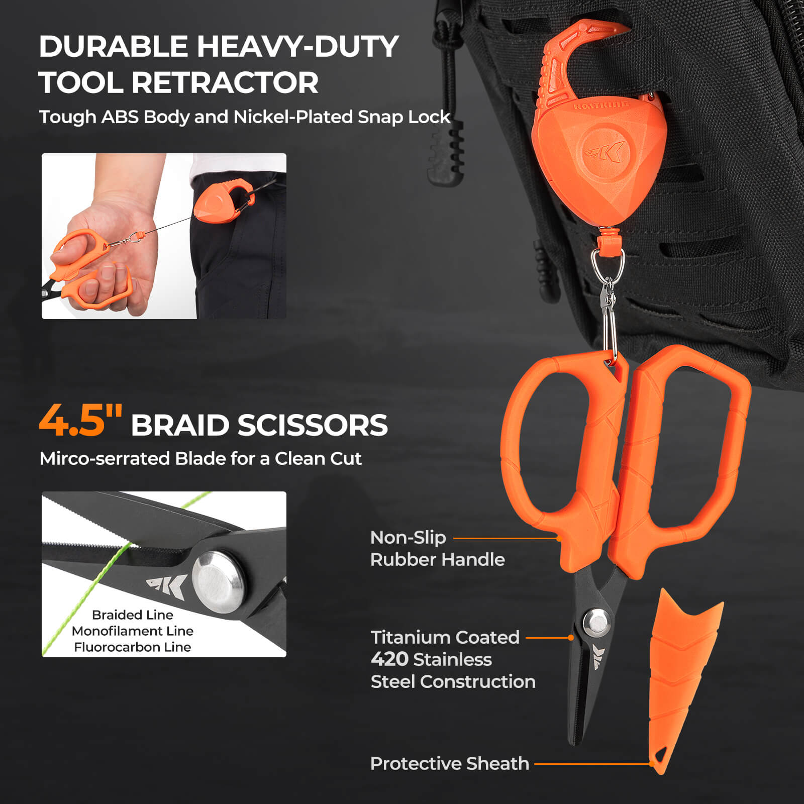 KastKing SteelStream 8pcs Fishing Tool Kit
