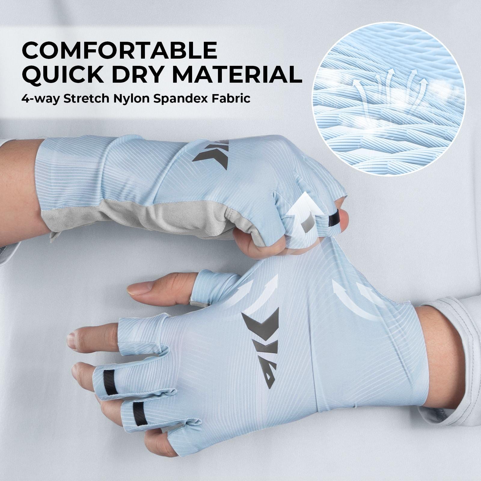 KastKing Ultimate Angler Fingerless SPF Sun Gloves