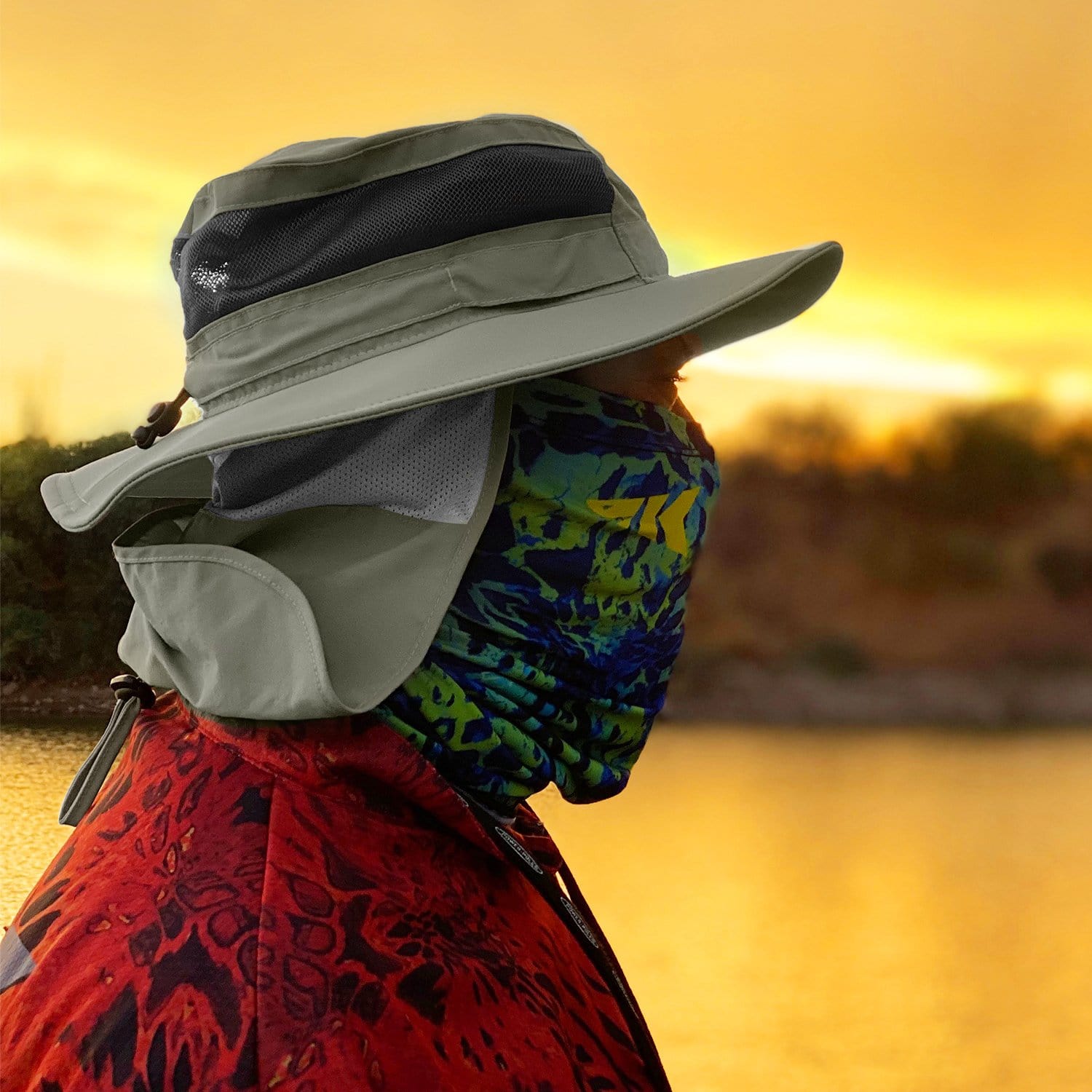 KastKing UPF 50 Boonie Hat Fishing Hat with Removable Neck Shield